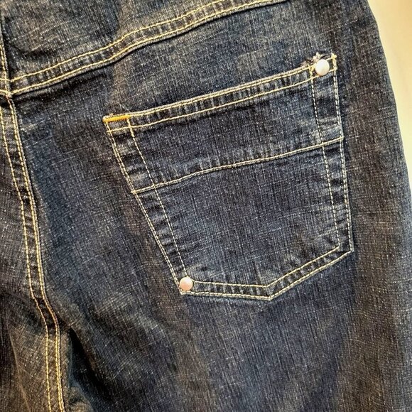Cassis Brand Waist 30 Dark Wash Mid Rise Cotton Blend Cropped Capri Denim Jeans - Picture 6 of 8